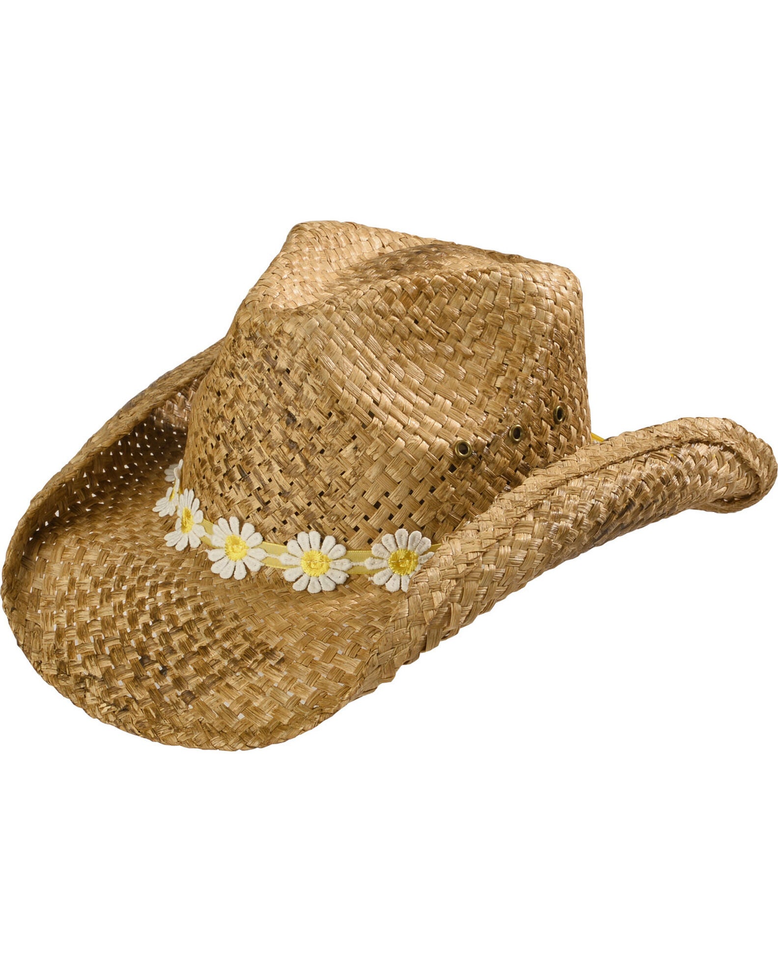Product Name Shyanne Girls' Daisy Straw Cowboy Hat