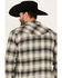 Image #4 - Moonshine Spirit Men's String Fellow Plaid Print Long Sleeve Snap Western Shirt, Grey, hi-res