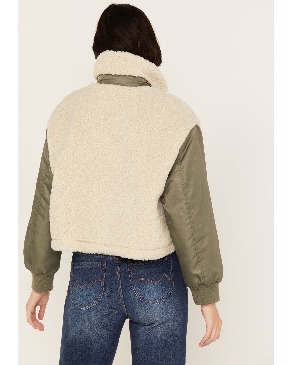 Image #4 - Cleo + Wolf Women's Zip-Up Cropped Jacket, Sand, hi-res