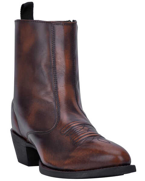 Image #1 - Laredo Men's Side Zipper Western Boots - Round Toe, Tan, hi-res