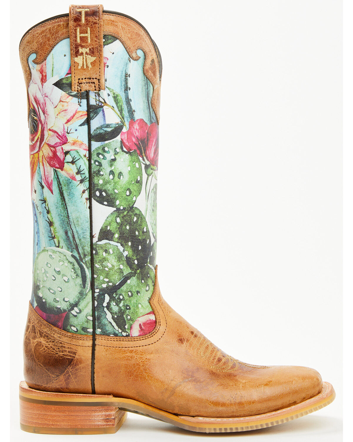 Image #3 - Tin Haul Women's Cactilicious Looking Sharp Sole Western Boots - Broad Square Toe, Brown, hi-res