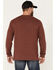 Image #4 - Brothers and Sons Men's Color Block Sunset Logo Long Sleeve T-Shirt, Burgundy, hi-res