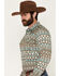 Image #2 - Cody James Men's Woodward Southwestern Long Sleeve Snap Western Shirt, Brown, hi-res