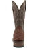 El Dorado Men's Brass Indian Elephant Exotic Boots - Broad Square Toe , Brown, hi-res