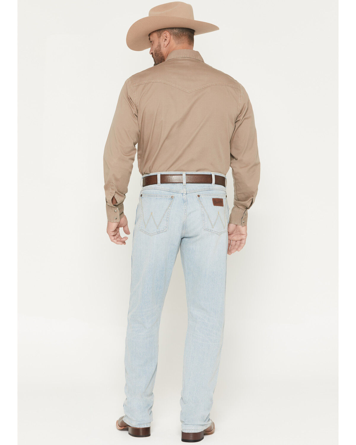 Image #3 - Wrangler Retro Men's Light Wash Relaxed Bootcut Stretch Denim Jeans, Light Wash, hi-res