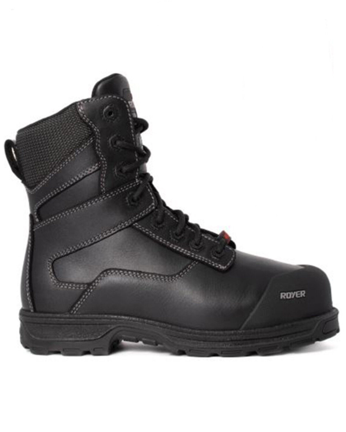 Image #1 - ROYER Men's 8" Agility Interguard 2.0 Work Boots - Composite Toe, Black, hi-res
