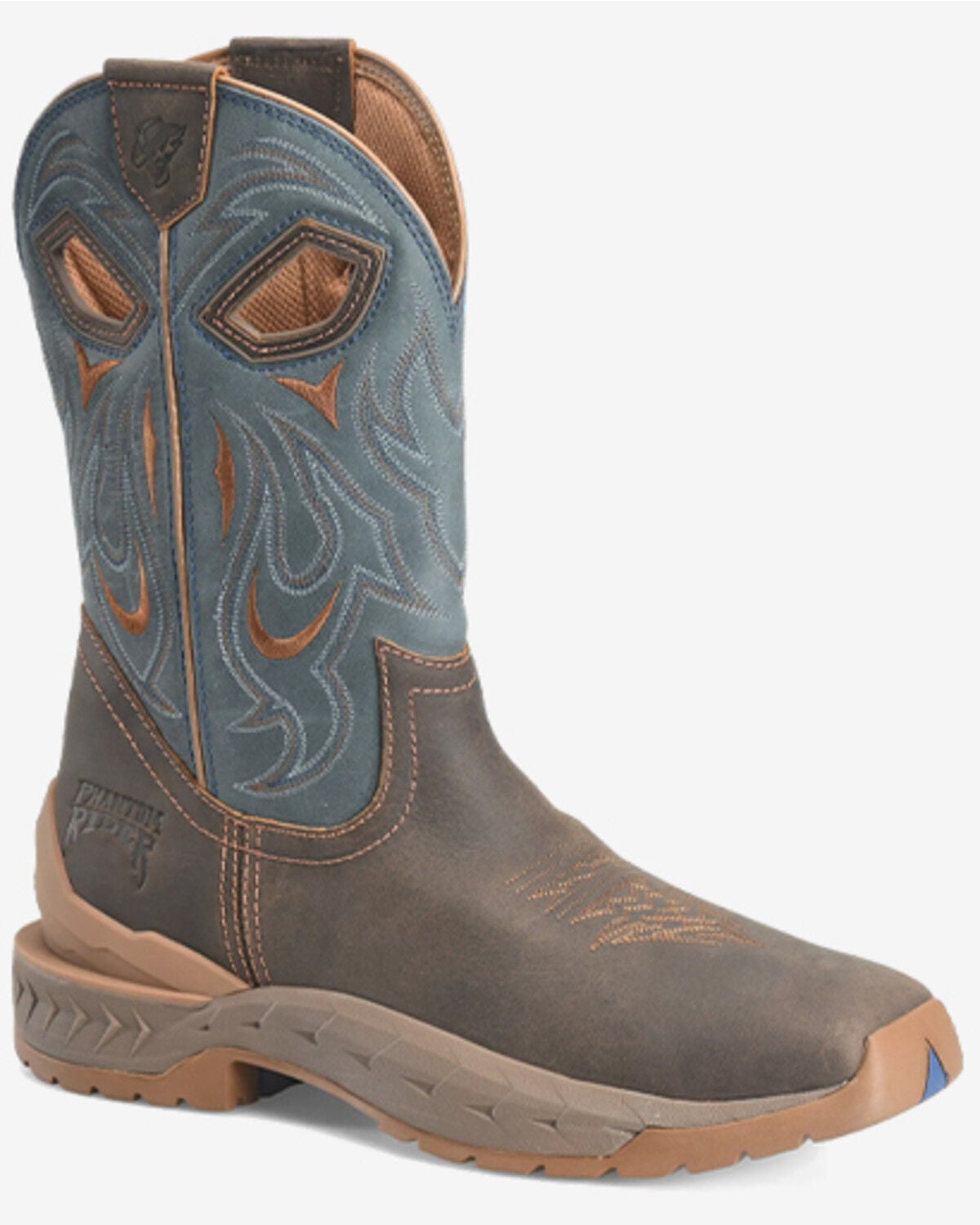 Image #1 - Double H Men's 11" Emperor Pull-On Work Boots - Soft Toe, Dark Brown, hi-res