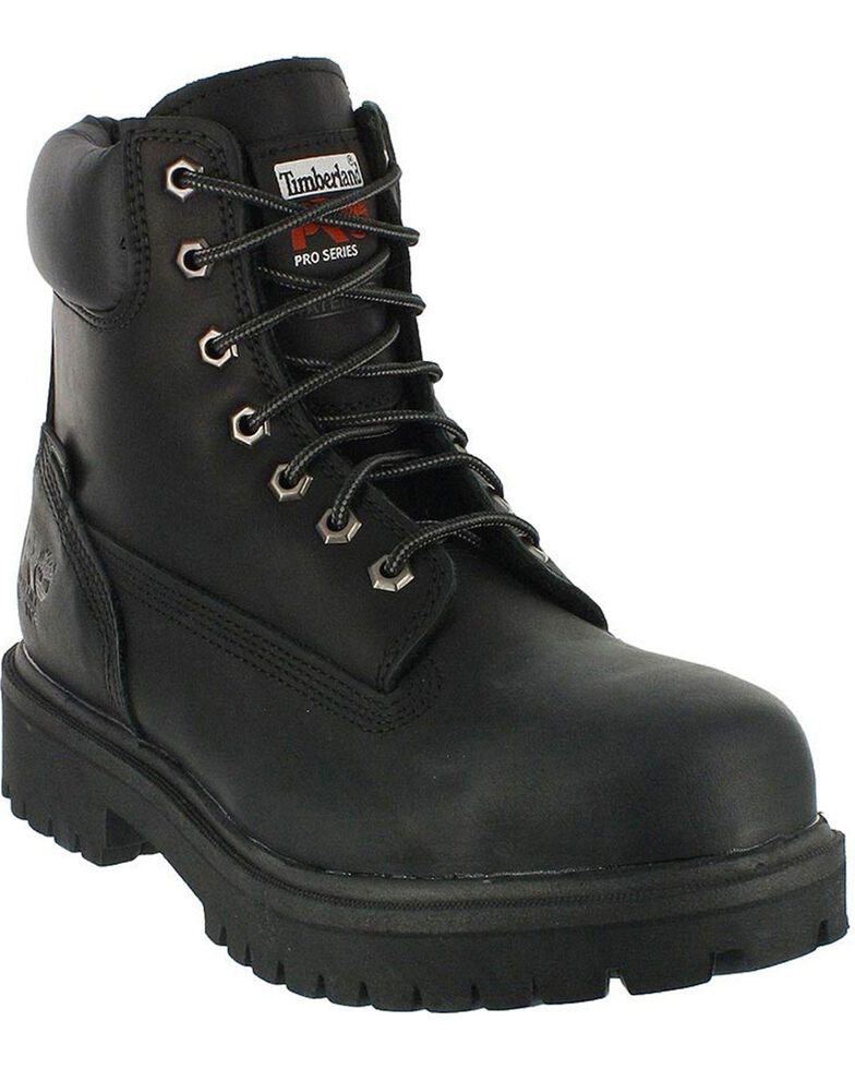 Timberland PRO Men's Direct Attach 6" Waterproof Insulated Work Boots - Steel Toe, Black, hi-res