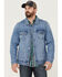 Image #1 - Moonshine Spirit Men's Button-Down Unlined Denim Trucker Jacket, Medium Wash, hi-res