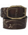 Image #1 - Bed Stu Women's Mohawk Rustic Floral Embroidery Belt, Brown, hi-res