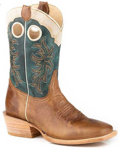 Image #1 - Roper Men's Ride Em' Cowboy Western Boots - Square Toe, Brown, hi-res