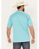 Image #4 - Ariat Men's AC Short Sleeve Polo Shirt, Turquoise, hi-res