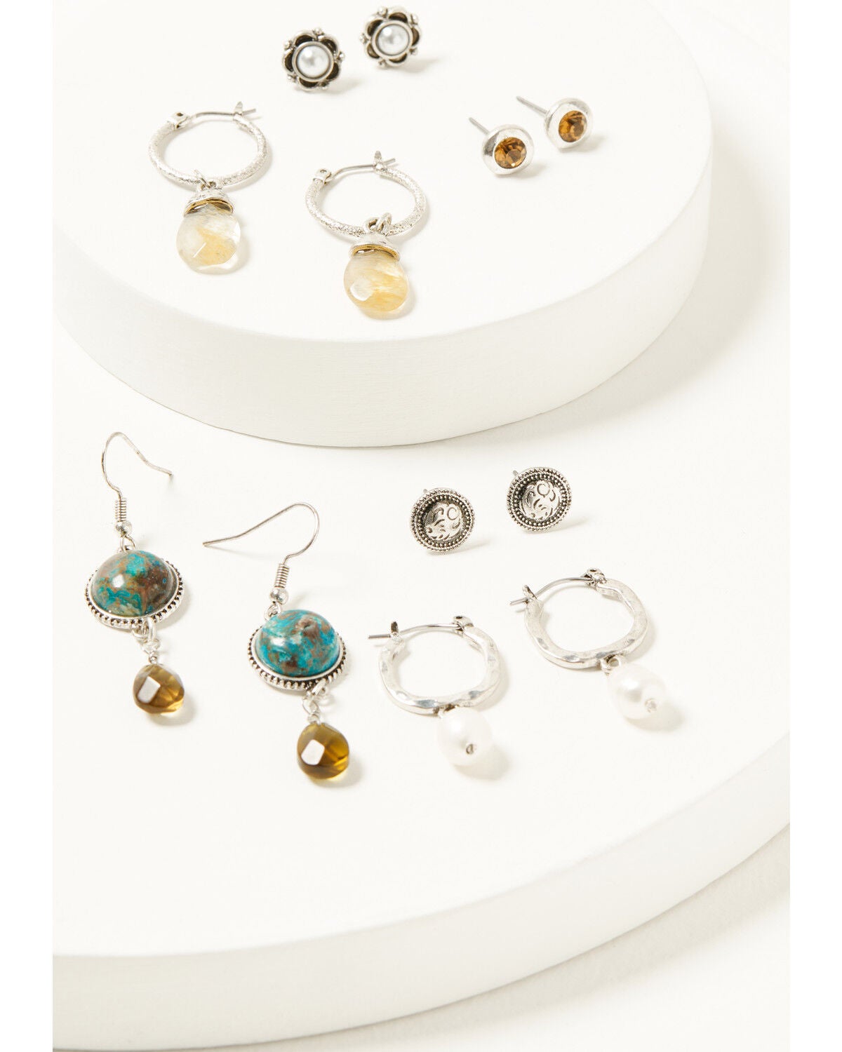 Image #1 - Shyanne Women's Gemma Earring Set - 6 Piece, Silver, hi-res