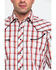 Image #4 - Roper Men's Large Fancy Plaid Long Sleeve Western Shirt , Red, hi-res