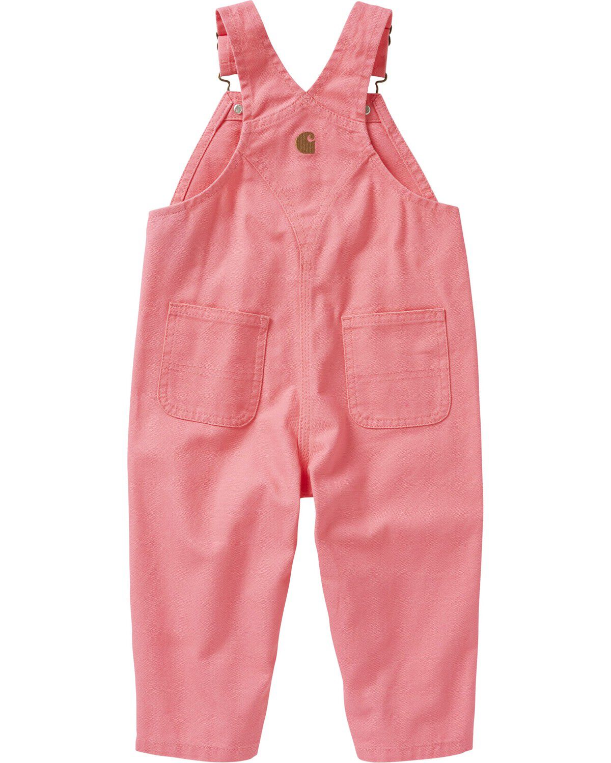 Image #5 - Carhartt Toddler Girls' Loose Fit Canvas Bib Overalls, Pink, hi-res