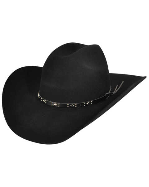 Bailey Western Dynamite 2X Felt Cowboy Hat, Black, hi-res