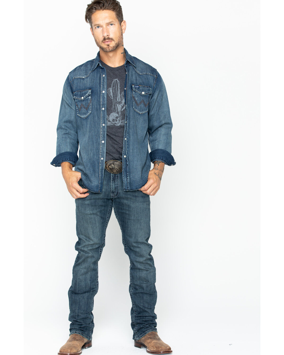 mens denim work shirts long sleeve