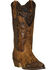 Abilene Boots Women's Two-Tone Wingtip Cowgirl Boots - Snip Toe, Tan, hi-res