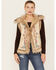 Image #1 - Tasha Polizzi Women's Chateau Faux Suede Embroidered Vest, Tan, hi-res