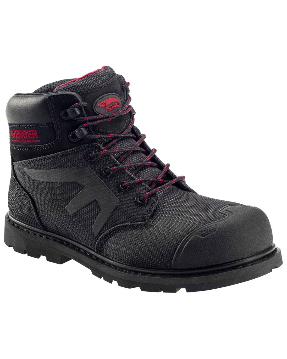 Image #1 - Avenger Men's 6" Puncture Resistant Work Boots - Composite Toe, Black, hi-res