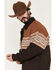 Image #2 - Wrangler Men's Southwestern Border Print Quilt Lined Bomber Jacket, Chocolate, hi-res