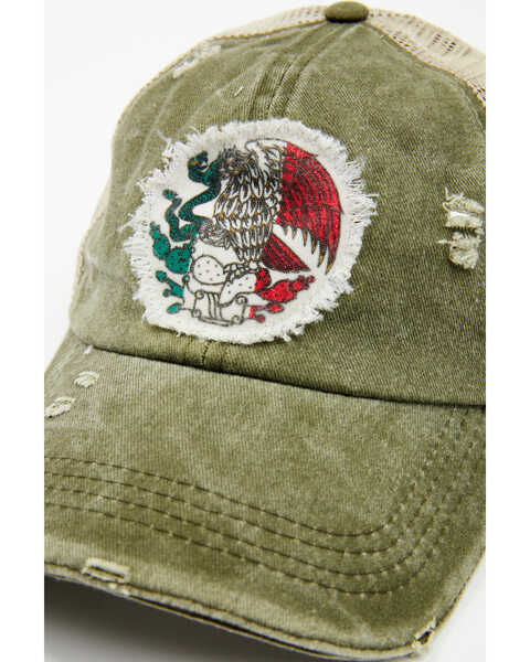 Image #2 - Cody James Men's Mexican Flag Eagle Ball Cap , Olive, hi-res