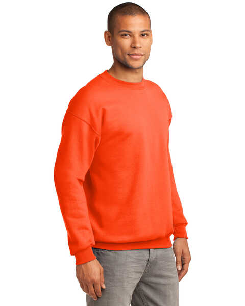 Image #3 - Port & Company Men's Safety 2X Essential Fleece Crew Work Pullover - Tall , Orange, hi-res
