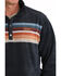 Image #2 - Cinch Men's Striped Print Quarter Snap Long Sleeve Pullover, Navy, hi-res