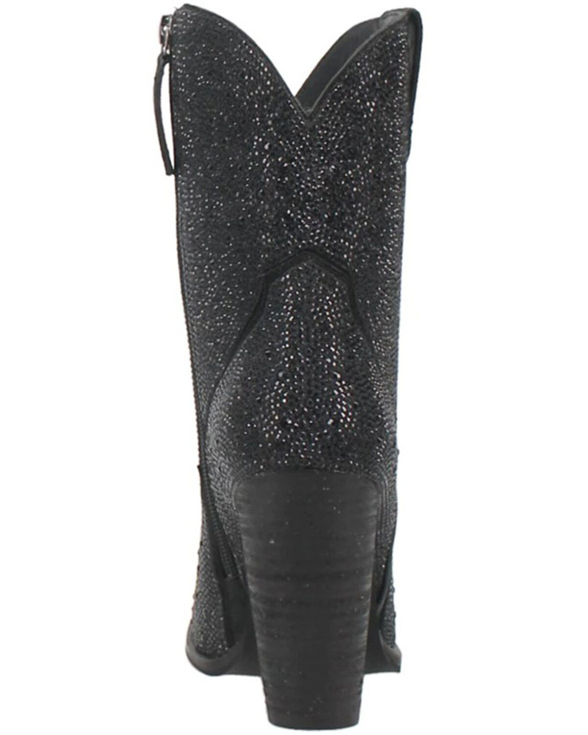 Image #5 - Dingo Women's Neon Moon Rhinestone Booties - Round Toe, Black, hi-res