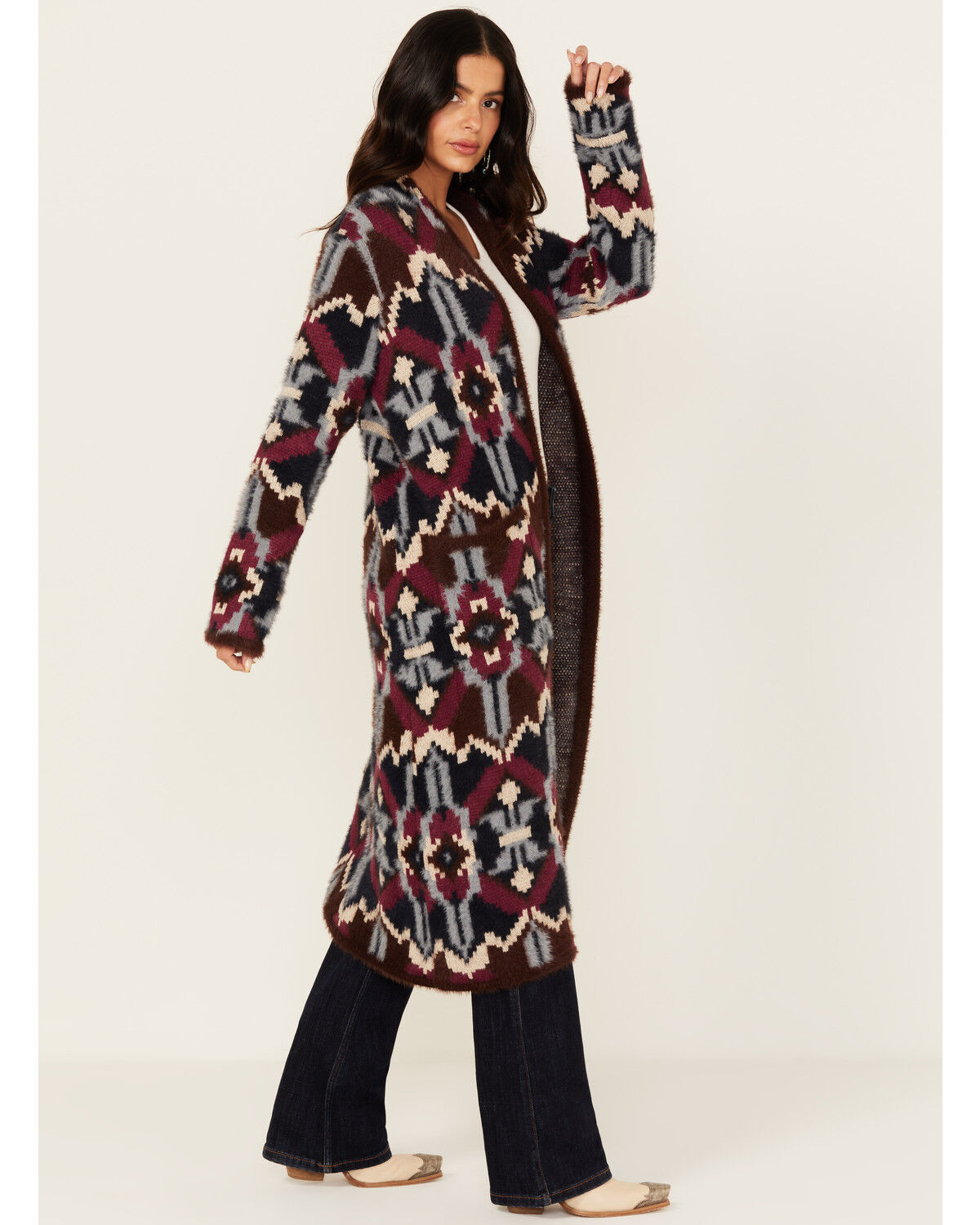 Shyanne Women's Southwestern Print Long Cardigan | Sheplers Shyanne Women's Southwestern Print Long Cardigan | Sheplers