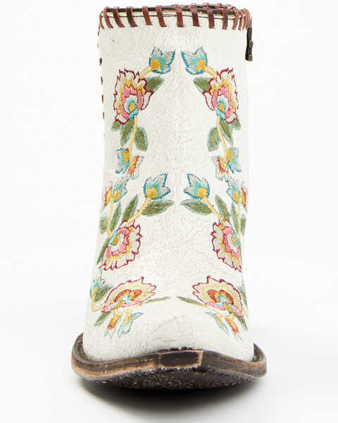 Image #4 - Double D Ranch Women's Almost Famous Western Fashion Booties - Snip Toe, White, hi-res