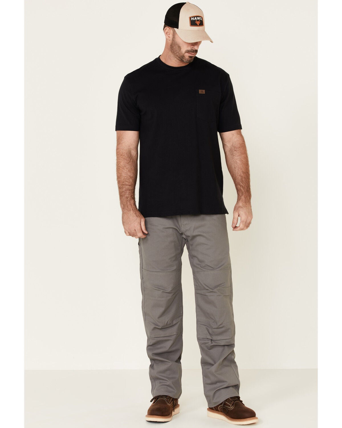 Hawx Men's Steel Stretch Canvas Work Pants, Olive, hi-res