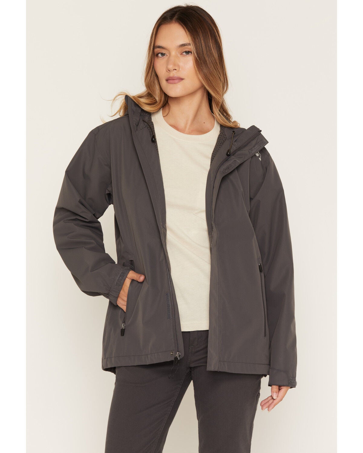 Image #1 - Ariat Women's Rebar Stormshell Waterproof Jacket, Grey, hi-res