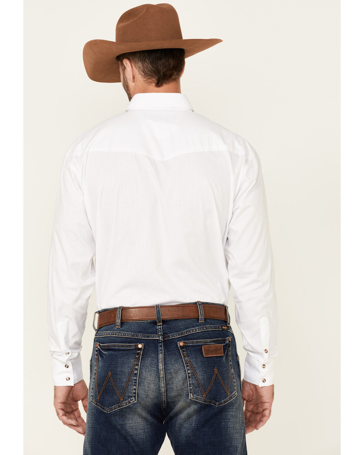 03-001-0765-1126 Roper Men's Khaki Solid Poplin Long Sleeve Western Shirt 
