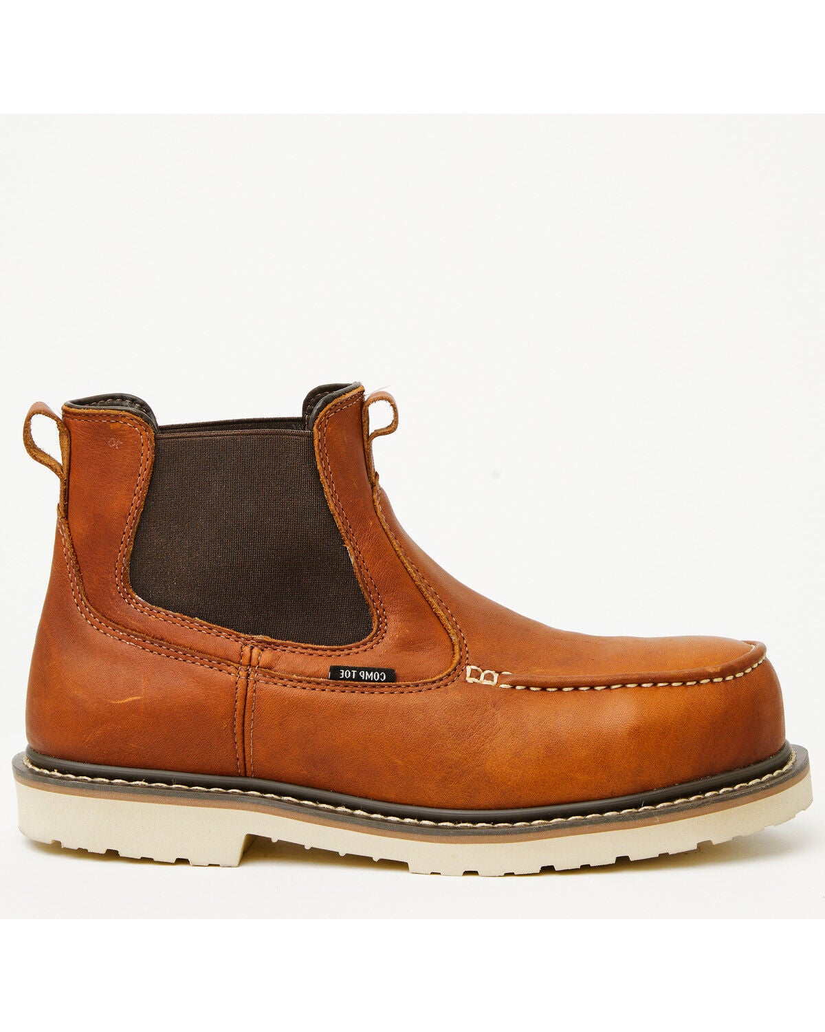 Image #2 - Cody James Men's Moc Chelsea Work Boots - Composite Toe, Brown, hi-res