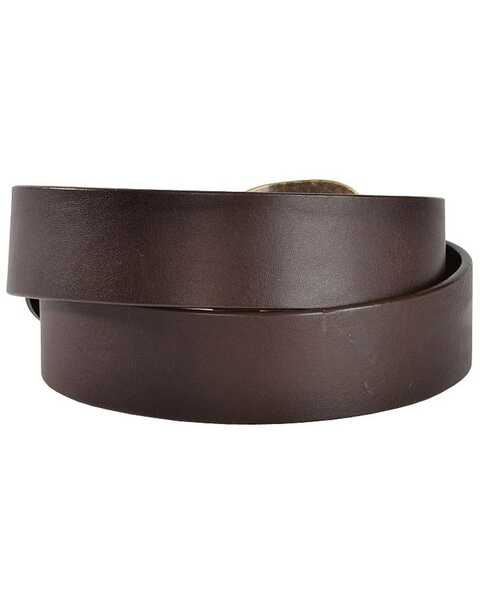Image #3 - Justin Men's Basic Leather Belt, Brown, hi-res