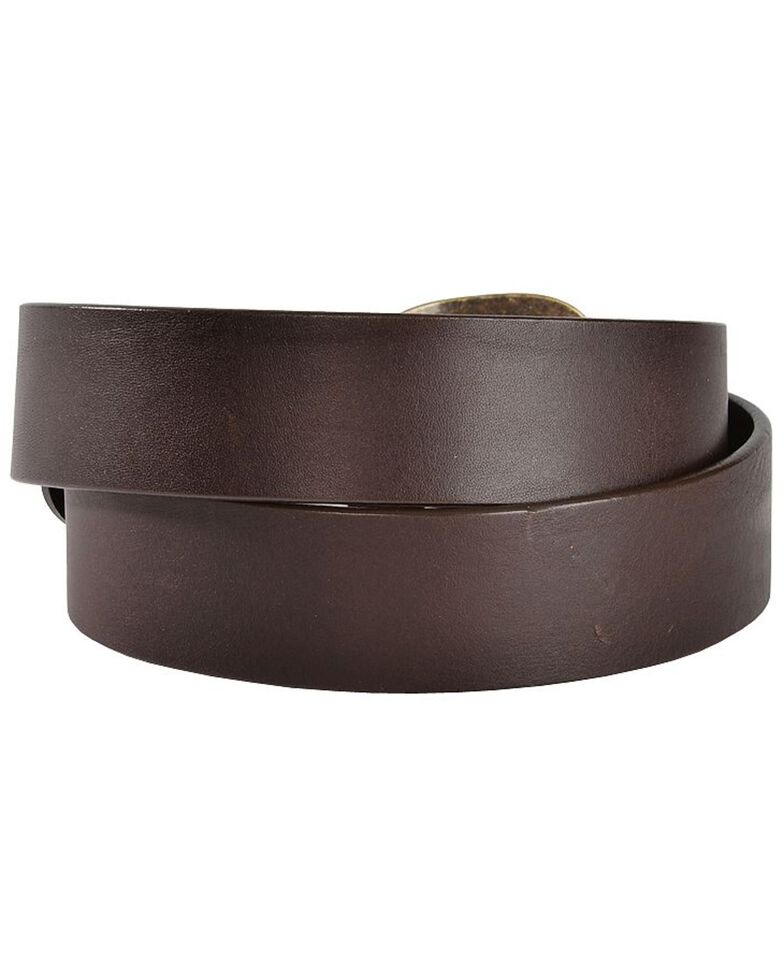 Justin Basic Leather Belt, Brown, hi-res