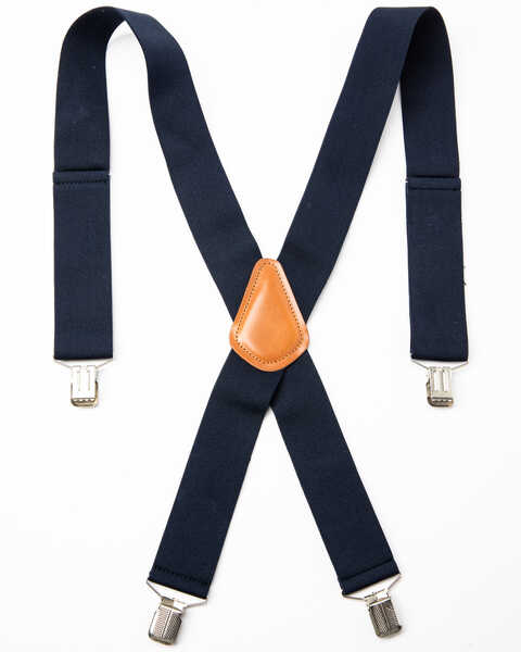 Image #1 - Hawx Men's Navy Work Suspenders, Navy, hi-res