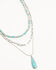 Image #1 - Shyanne Women's Ridge Canyon Turquoise Layered Necklace, Silver, hi-res