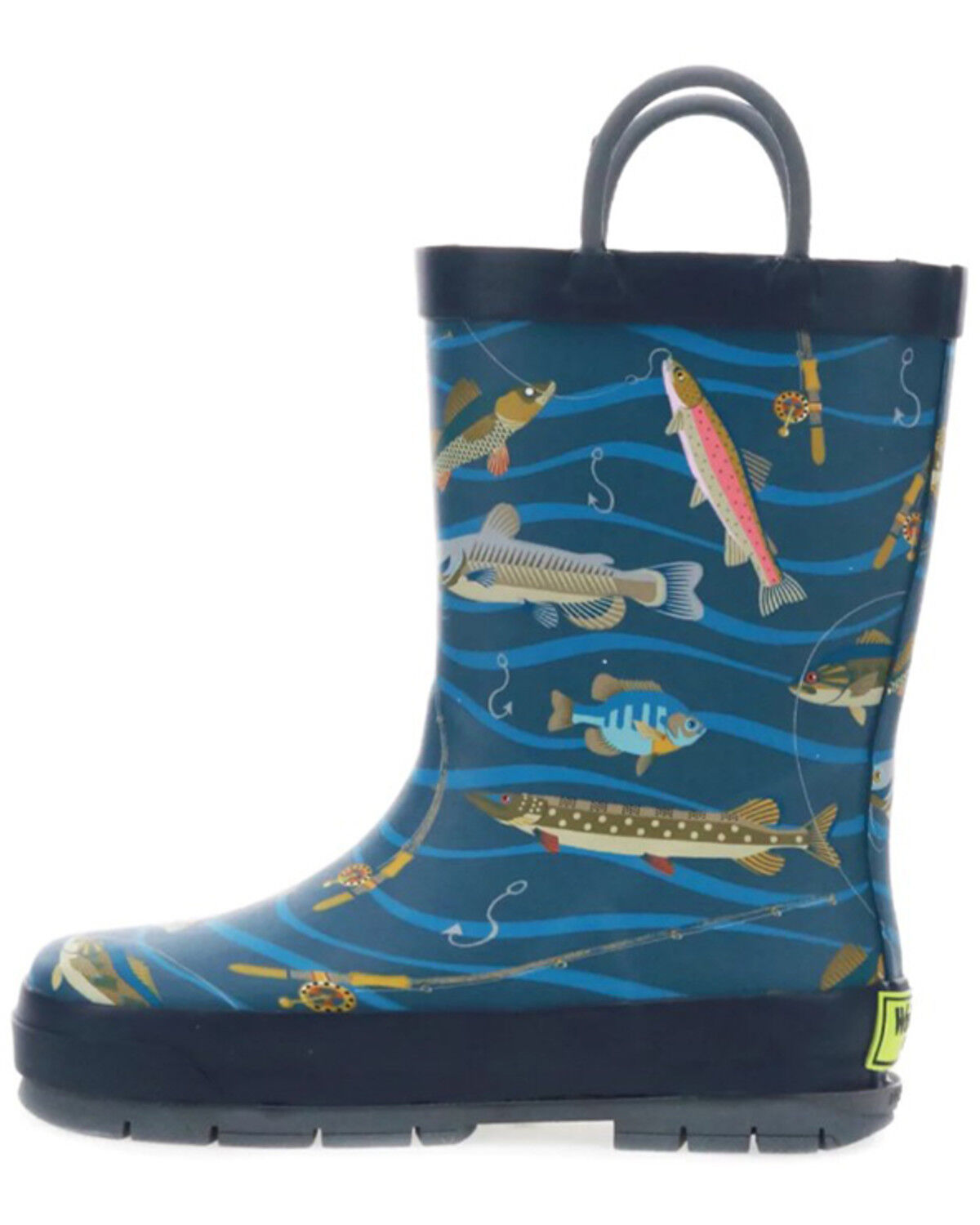 Image #3 - Western Chief Boys' Gone Fish'n Rain Boots, Navy, hi-res