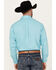 Image #4 - George Strait by Wrangler Men's Geo Print Long Sleeve Button-Down Western Shirt - Tall , Turquoise, hi-res