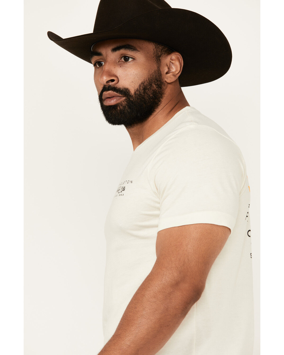 Image #3 - Pendleton Men's Boot Barn Exclusive Desert Sunset Short Logo Sleeve Graphic T-Shirt, Natural, hi-res