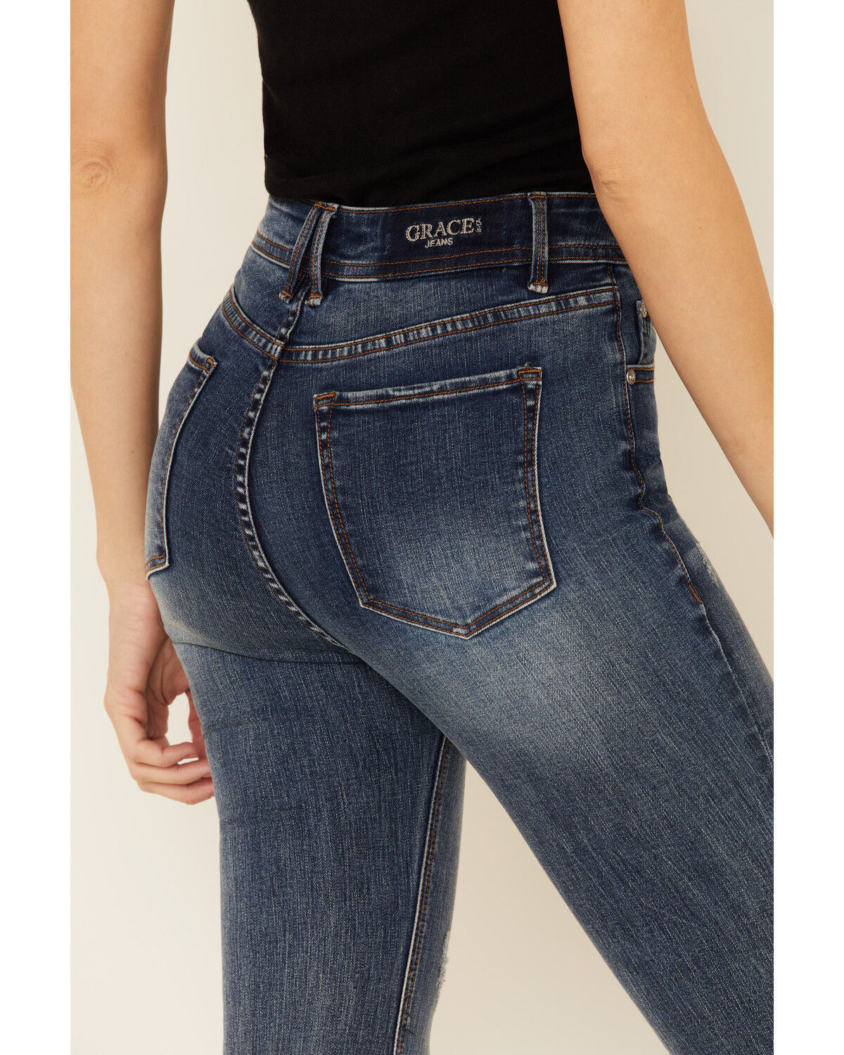 Image #4 - Grace in LA Women's 3-Layer Insert Flare Leg Jeans, , hi-res