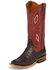 Tony Lama Women's Exotic Caiman Western Boots - Square Toe, Brown, hi-res