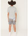 Image #3 - Hooey Boy's Southwestern Print Board Shorts, Grey, hi-res