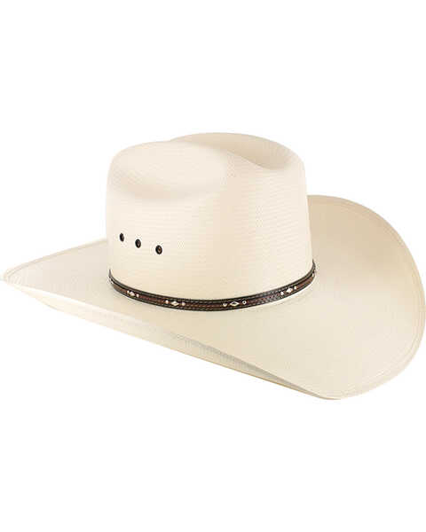 Resistol Men's George Strait Men's Kingman 10X Straw Cowboy Hat, Natural, hi-res