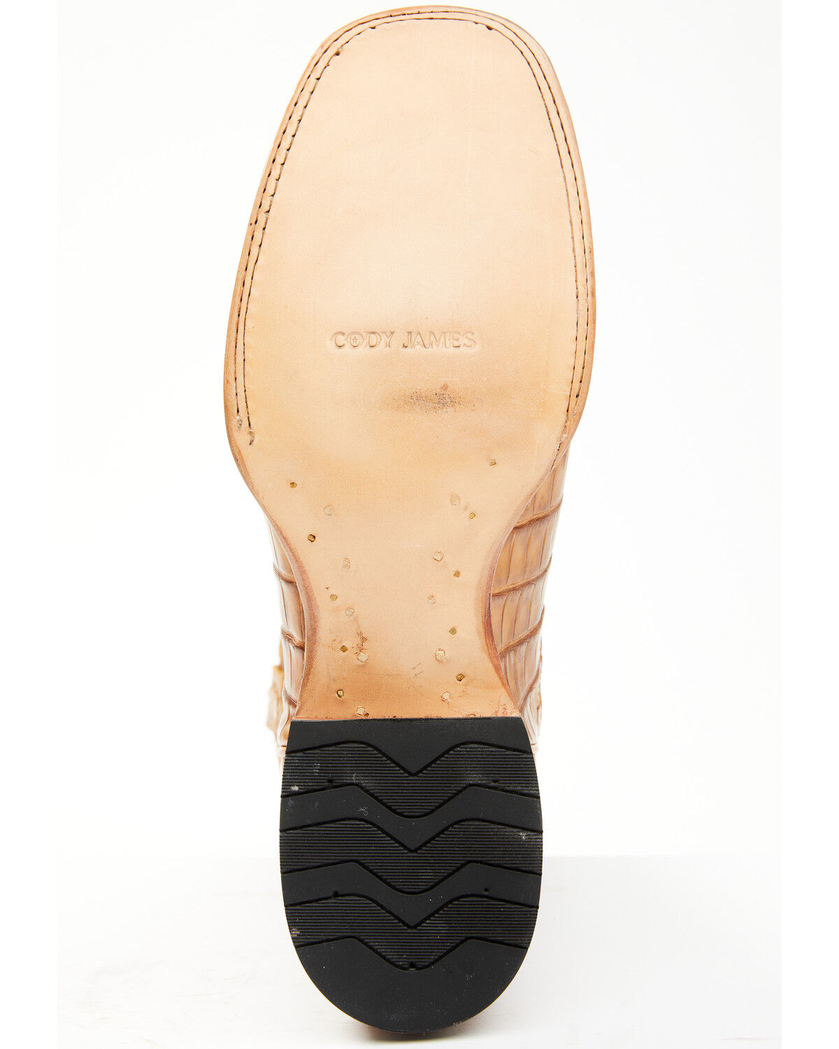 Image #7 - Cody James Men's Caiman Cognac 12" Exotic Western Boots - Broad Square Toe, Tan, hi-res