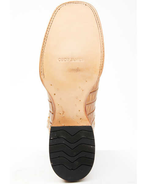 Cody James Men's Caiman Cognac 12" Exotic Western Boots - Broad Square Toe , Tan, hi-res