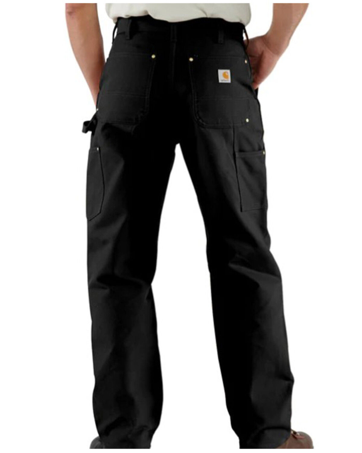 Image #2 - Carhartt Men's Loose Fit Firm Duck Double-Front Utility Work Pant - Big, Black, hi-res