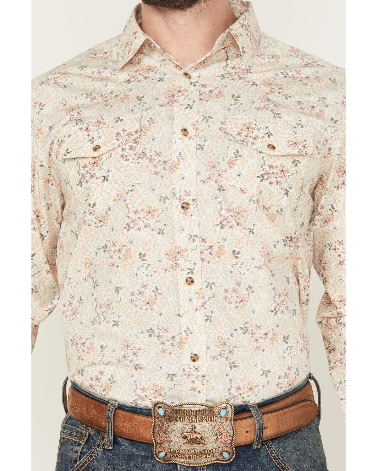 Image #3 - Gibson Trading Co Men's Solstice Floral Print Long Sleeve Snap Stretch Western Shirt, Multi, hi-res